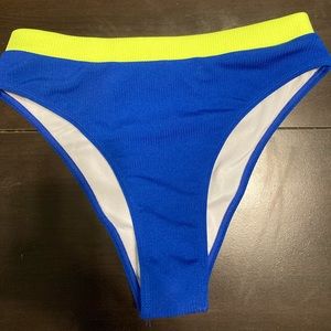 Neon high waisted bikini bottoms